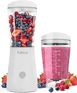 Fullstar Portable Blender – 15oz Personal Smoothie Maker, White