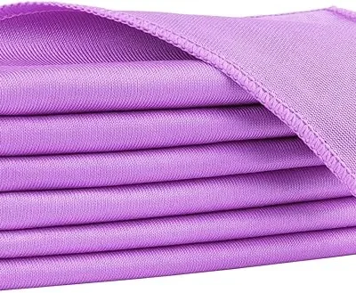 HOMEXCEL Microfiber Glass Cleaning Cloths – 6 Pack Purple