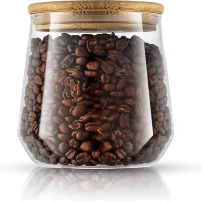 JoyJolt 31oz Glass Cookie Jar with Bamboo Lid