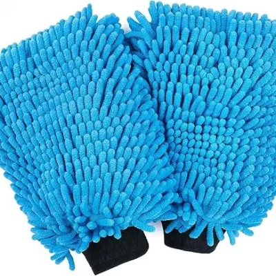 HOMEXCEL Car Wash Mitts – 2 Pack Blue
